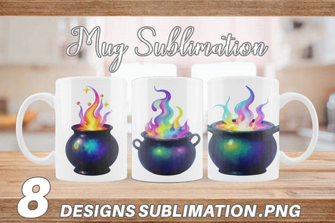 Mug Wrap Iridescent Bubble Cauldron Sublimation artnoy 