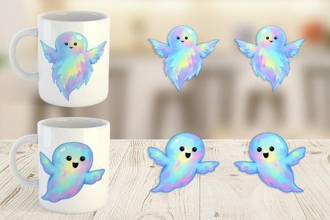 Mug Wrap Iridescent Ghost Sublimation artnoy 