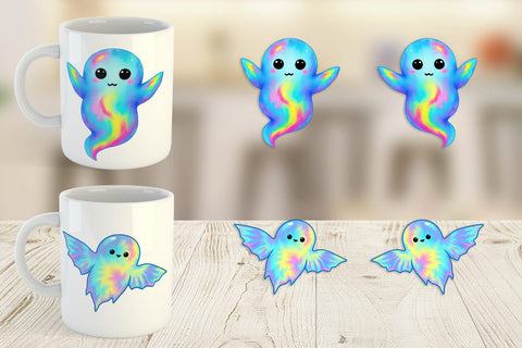 Mug Wrap Iridescent Ghost Sublimation artnoy 