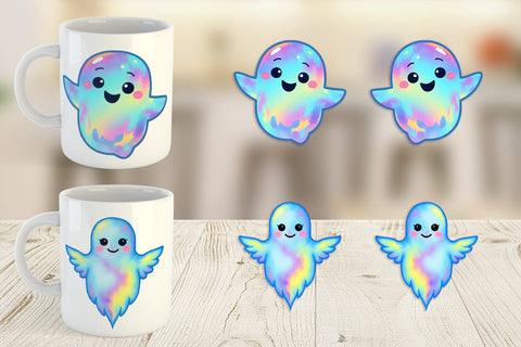 Mug Wrap Iridescent Ghost Sublimation artnoy 