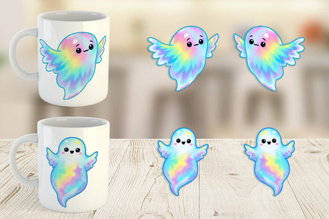 Mug Wrap Iridescent Ghost Sublimation artnoy 