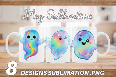 Mug Wrap Iridescent Ghost Sublimation artnoy 