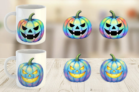 Mug Wrap Iridescent Pumpkin Sublimation artnoy 