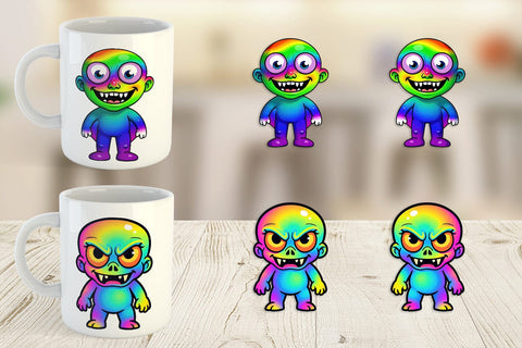 Mug Wrap Iridescent Zombie Sublimation artnoy 