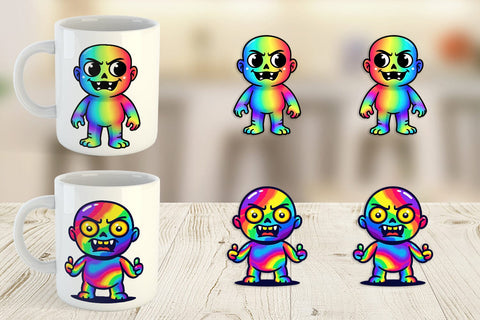 Mug Wrap Iridescent Zombie Sublimation artnoy 