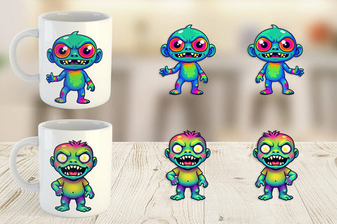 Mug Wrap Iridescent Zombie Sublimation artnoy 