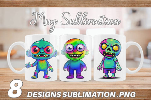 Mug Wrap Iridescent Zombie Sublimation artnoy 