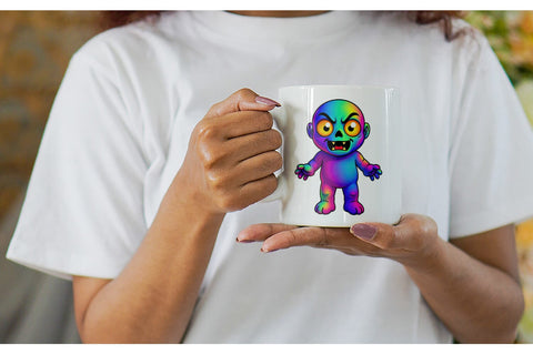 Mug Wrap Iridescent Zombie Sublimation artnoy 