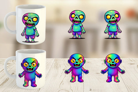 Mug Wrap Iridescent Zombie Sublimation artnoy 