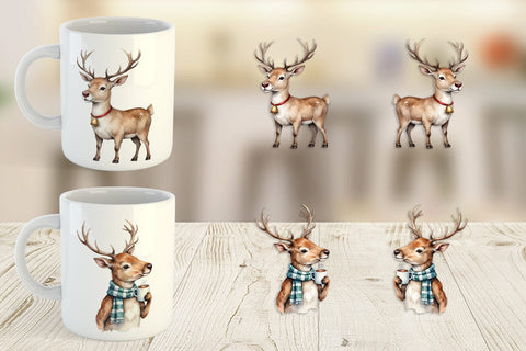Mug Wrap Jolly Reindeer Sublimation artnoy 