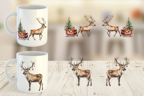Mug Wrap Jolly Reindeer Sublimation artnoy 