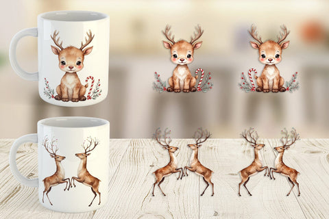 Mug Wrap Jolly Reindeer Sublimation artnoy 