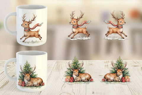 Mug Wrap Jolly Reindeer Sublimation artnoy 