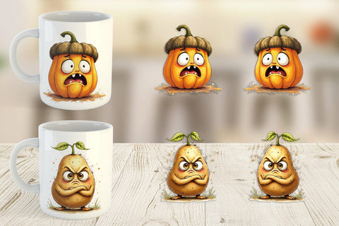 Mug Wrap Judgmental Vegetables Sublimation artnoy 