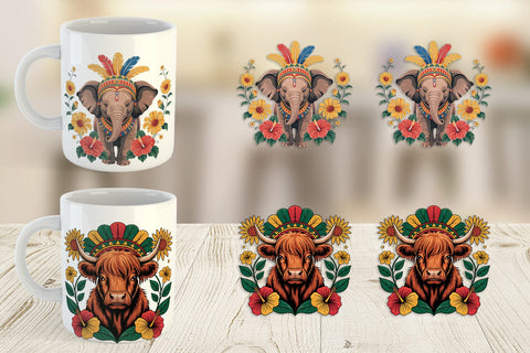 Mug Wrap Juneteenth Animal Sublimation artnoy 