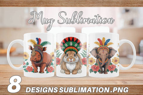 Mug Wrap Juneteenth Animal Sublimation artnoy 