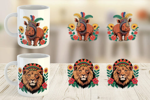 Mug Wrap Juneteenth Animal Sublimation artnoy 