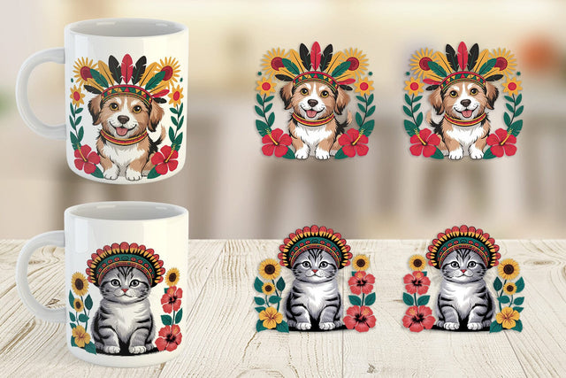Mug Wrap Juneteenth Animal Sublimation artnoy 