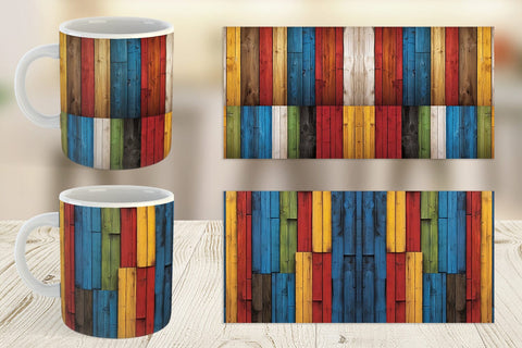 Mug Wrap Juneteenth Wood Texture Sublimation artnoy 