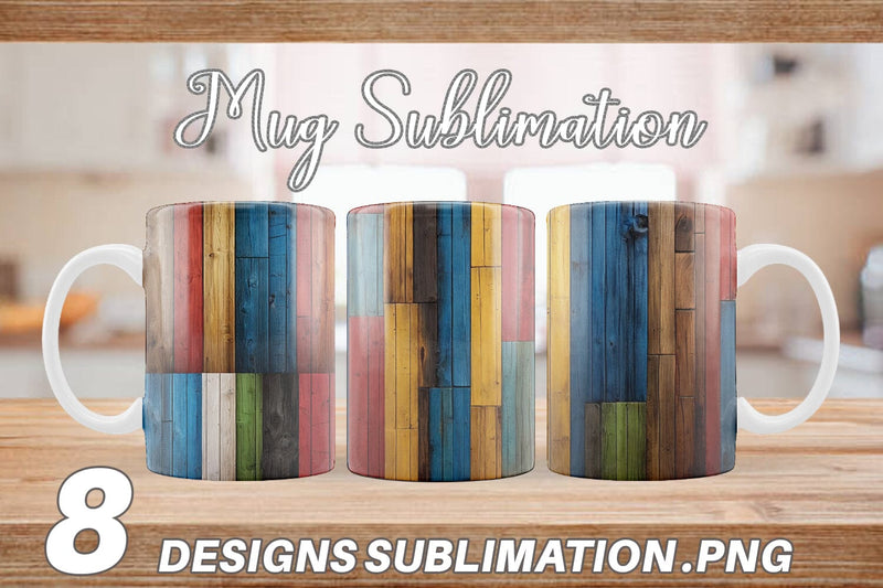 Mug Wrap Juneteenth Wood Texture Sublimation artnoy 