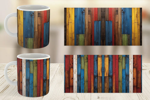 Mug Wrap Juneteenth Wood Texture Sublimation artnoy 
