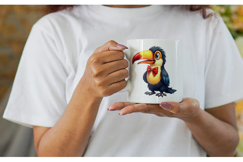 Mug Wrap Jungle Jingle Safari Vintage Christmas Animals Sublimation artnoy 