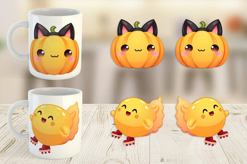 Mug Wrap Kawaii Creepy Club Sublimation artnoy 