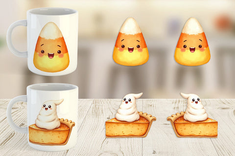 Mug Wrap Kawaii Halloween Sweets Sublimation artnoy 