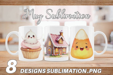 Mug Wrap Kawaii Halloween Sweets Sublimation artnoy 