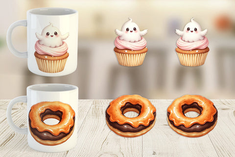 Mug Wrap Kawaii Halloween Sweets Sublimation artnoy 