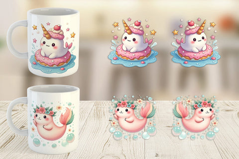 Mug Wrap Kawaii Magic Critters Sublimation artnoy 