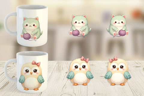 Mug Wrap Kawaii Plush Dolls Sublimation artnoy 