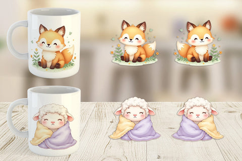 Mug Wrap Kawaii Plush Dolls Sublimation artnoy 