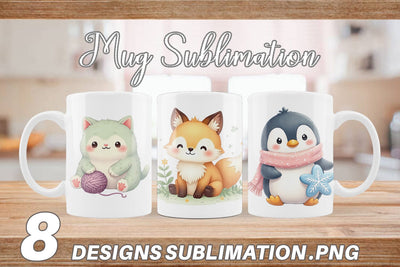 Mug Wrap Kawaii Plush Dolls Sublimation artnoy 