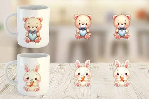 Mug Wrap Kawaii Plush Dolls Sublimation artnoy 