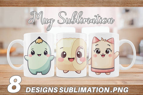 Mug Wrap Kawaii Stationery Sublimation artnoy 