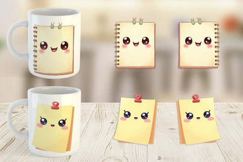 Mug Wrap Kawaii Stationery Sublimation artnoy 