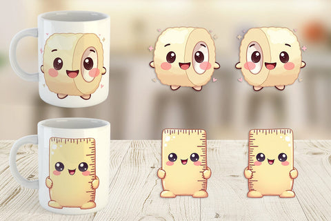 Mug Wrap Kawaii Stationery Sublimation artnoy 