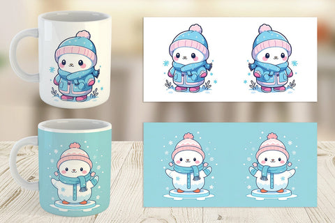 Mug Wrap Kawaii Winter Sublimation artnoy 