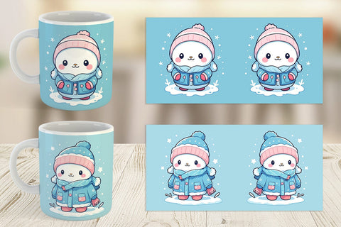 Mug Wrap Kawaii Winter Sublimation artnoy 