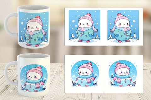 Mug Wrap Kawaii Winter Sublimation artnoy 