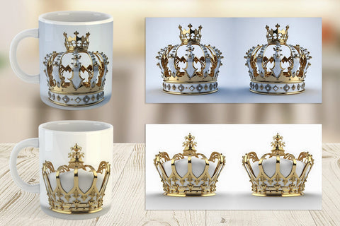 Mug Wrap King Crown Gold Sublimation artnoy 