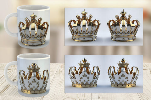 Mug Wrap King Crown Gold Sublimation artnoy 