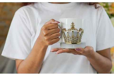 Mug Wrap King Crown Gold Sublimation artnoy 