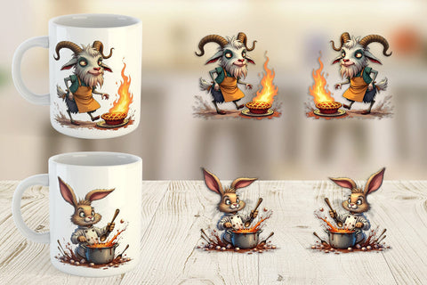 Mug Wrap Kitchen Chaos Critter Sublimation artnoy 