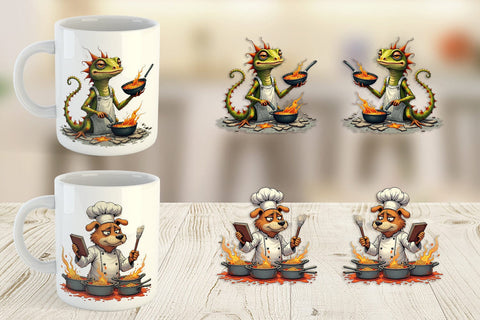 Mug Wrap Kitchen Chaos Critter Sublimation artnoy 
