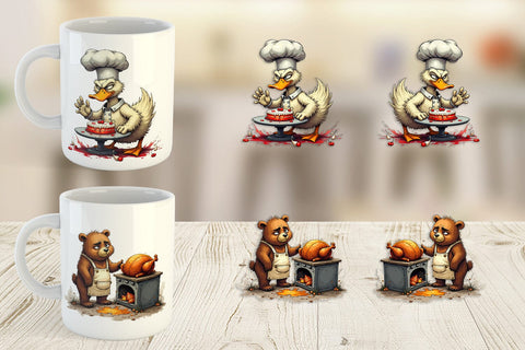 Mug Wrap Kitchen Chaos Critter Sublimation artnoy 