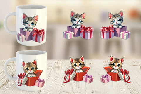 Mug Wrap Kitten Gift Sublimation artnoy 