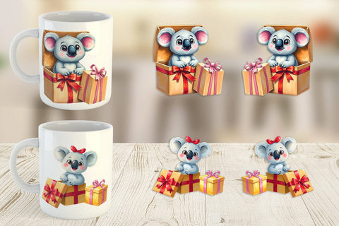 Mug Wrap Koala Gift Sublimation artnoy 
