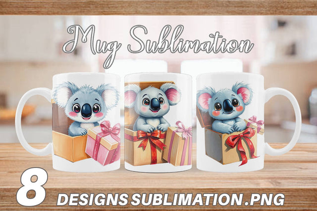 Mug Wrap Koala Gift Sublimation artnoy 